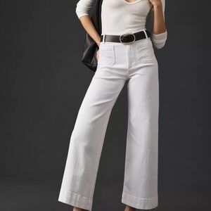 Anthropologie Maeve Colette White Denim Pants